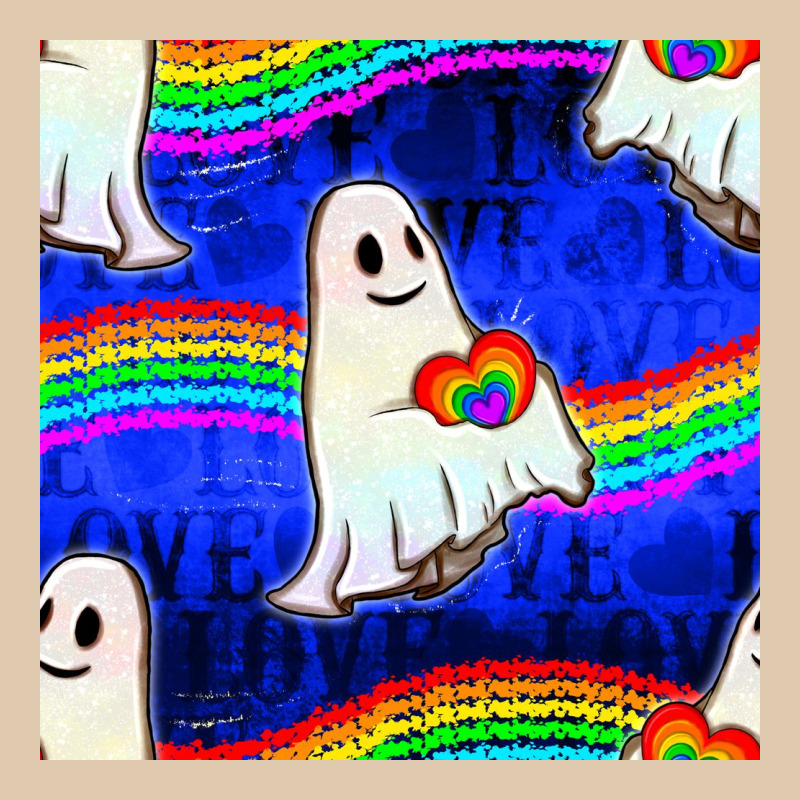 Pride Lgbtq Ghosts And Heart With Rainbow Seamless Heavyweight Sweatshirt by BundleAndBundleShop | Teevron