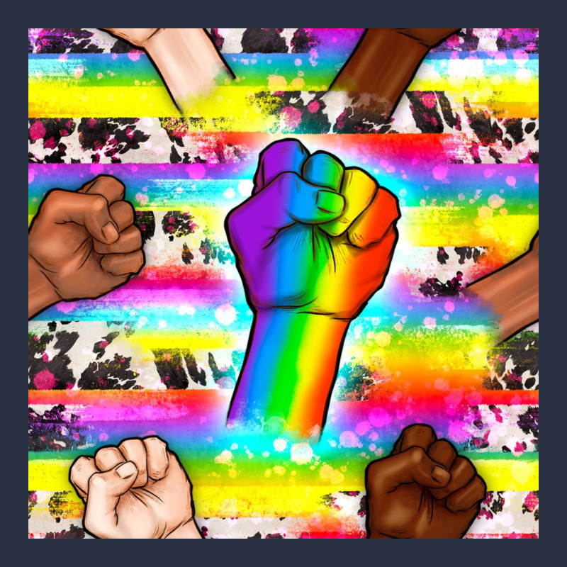 Pride Lgbtq Hands With Cowhide Seamless Pattern Heavyweight Sweatshirt by BundleAndBundleShop | Teevron