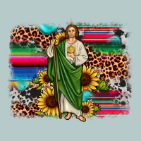 San Judas Leopard Cowhide Sunflower Background Heavy Core Tee | Teevron