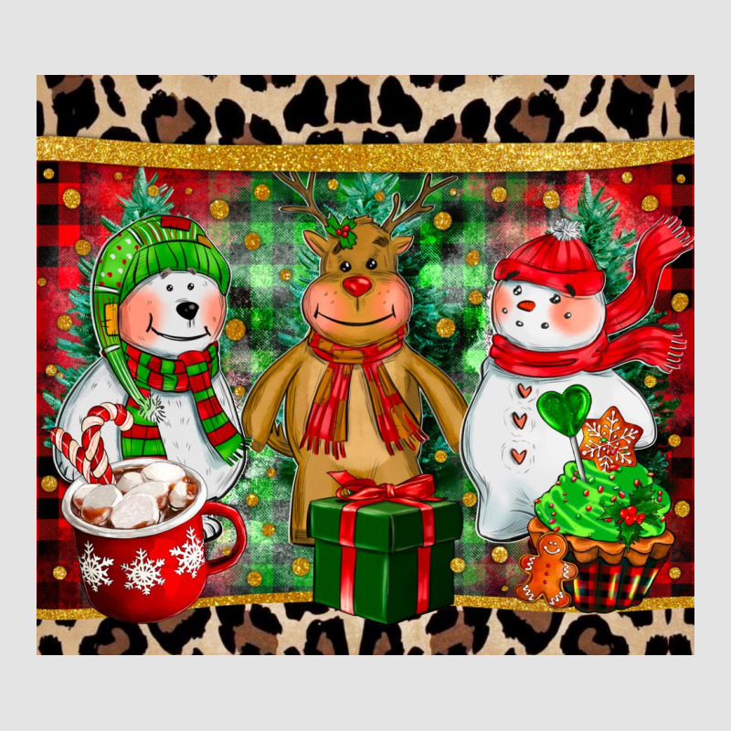 Christmas Snowman Polar Bear Reindeer Premium Sweatshirt by CowGirlArtShop | Teevron