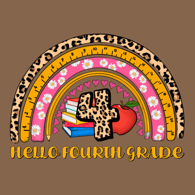 Back To School Rainbow Hello Fourth Grade Premium Tee by AdoDesignShop | Teevron