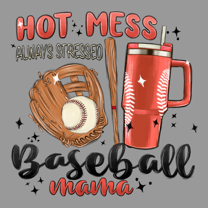 Hot Mess Always Stressed Baseball Mama Stanley Cup Vintage Hoodie by MaliasSmallBusiness | Teevron