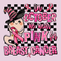 In October We Wear Pink For Breast Cancer Ladies Tee | Teevron