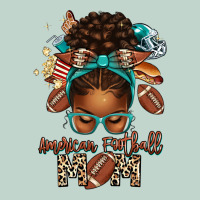 American Football Mom Afro Messy Bun Zipper Hoodie | Teevron