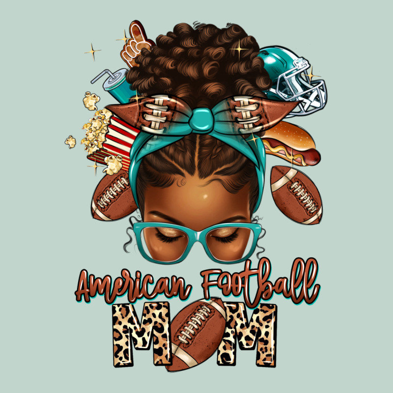American Football Mom Afro Messy Bun Zipper Hoodie by texasbilliewilder | Teevron