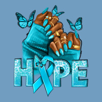 Hope Teal Ribbon Ovarian Cancer Nails Urban Heavy Tee | Teevron