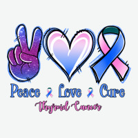 Peace Love Cure Thyroid Cancer Urban Heavy Tee | Teevron
