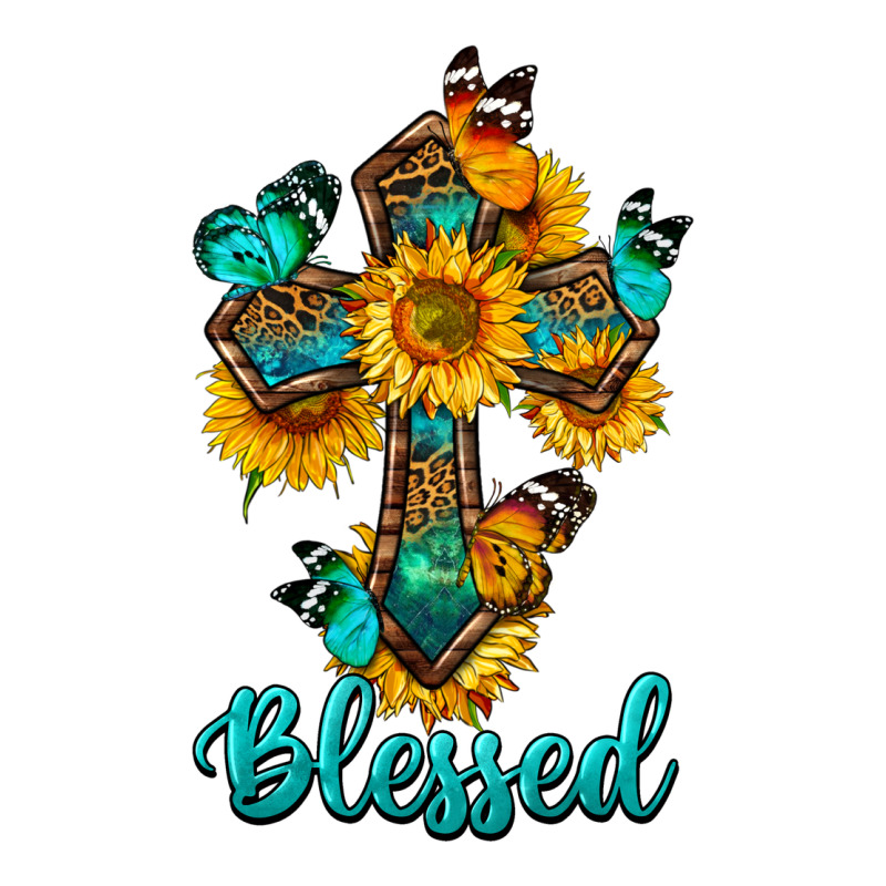 Cross With Butterfly Blessed Premium Tee by BundleAndBundleShop | Teevron