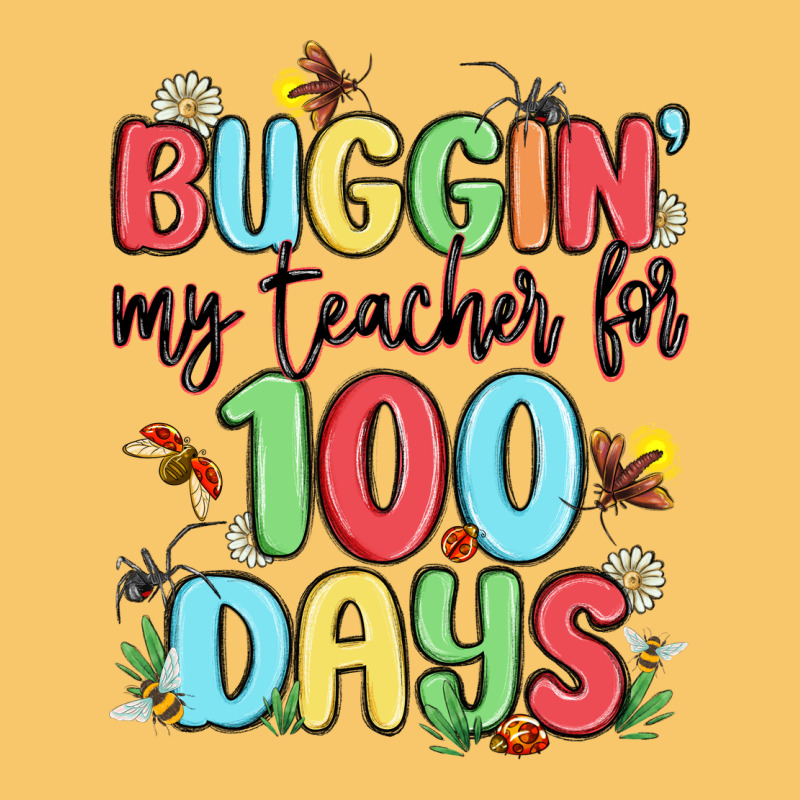 Buggin My Teacher For 100 Days Vintage Hoodie by MaliasSmallBusiness | Teevron
