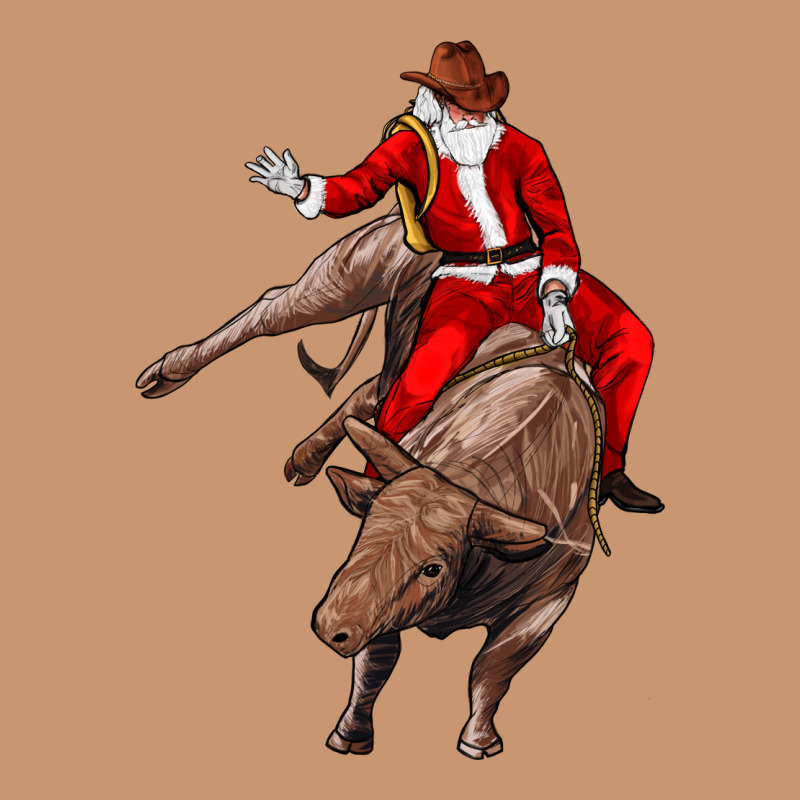 Santa Riding A Bull Heavyweight Hoodie by CowGirlArtShop | Teevron