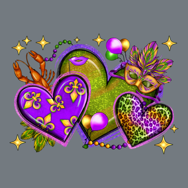 Mardi Gras Hearts Heavyweight Sweatshirt by BundleAndBundleShop | Teevron