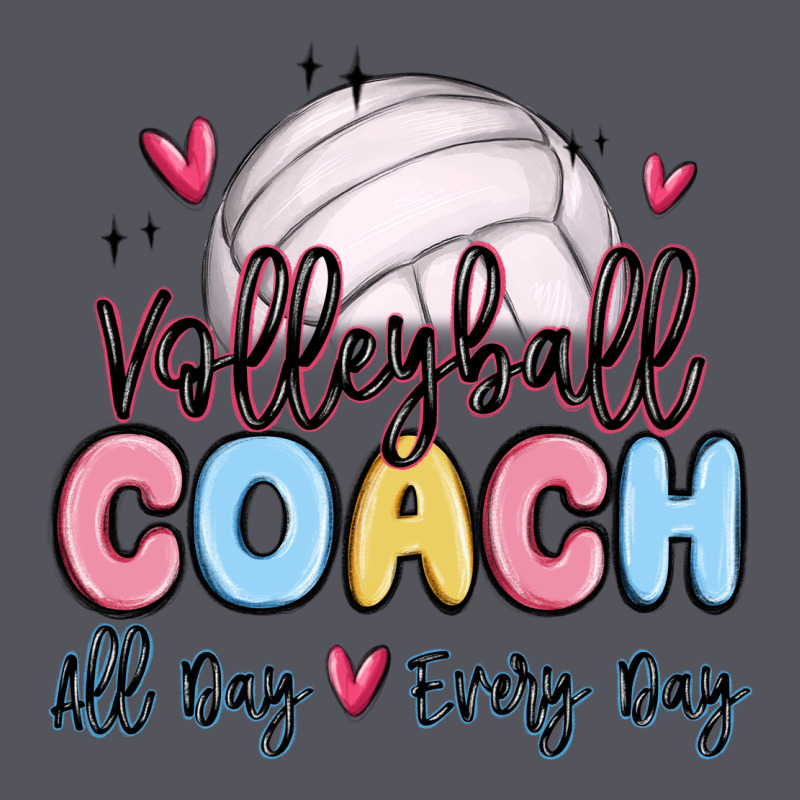 Volleyball Coach All Day Every Day Vintage Hoodie by MaliasSmallBusiness | Teevron