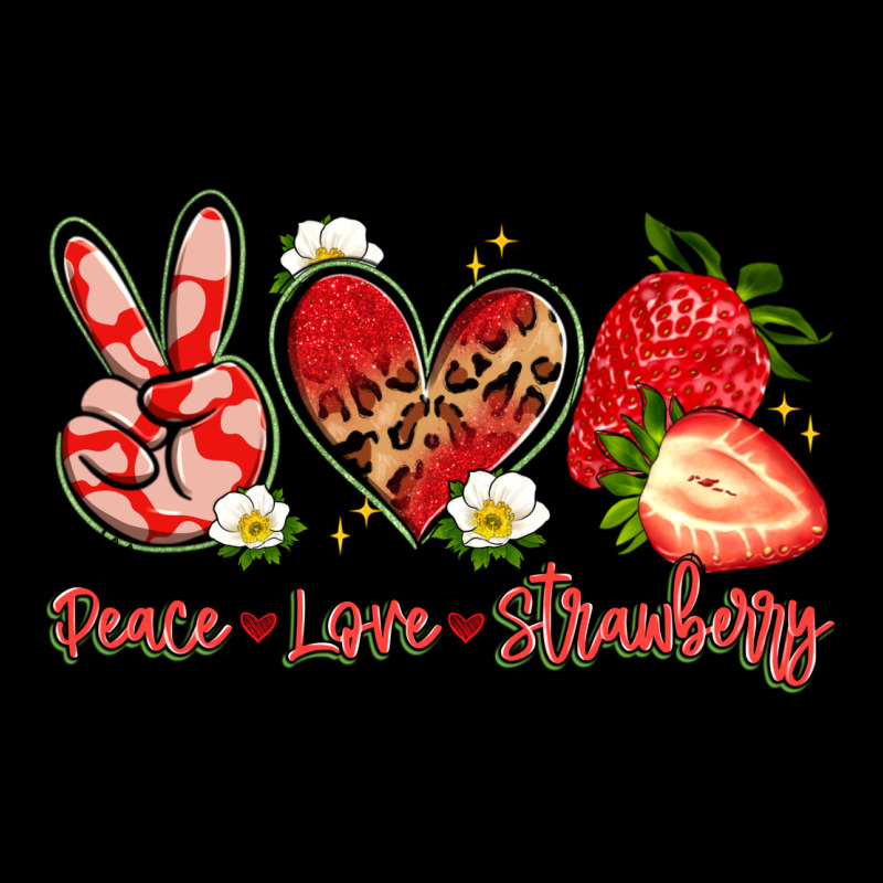 Peace Love Strawberry Ladies Tee by Artiststas | Teevron