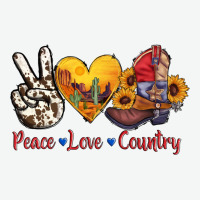 Peace Love Country American Texas Flag Boots Urban Heavy Tee | Teevron