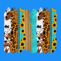 Turquoise Sunflowers Cowhide Leopard Glitter Background Classic Tee | Teevron