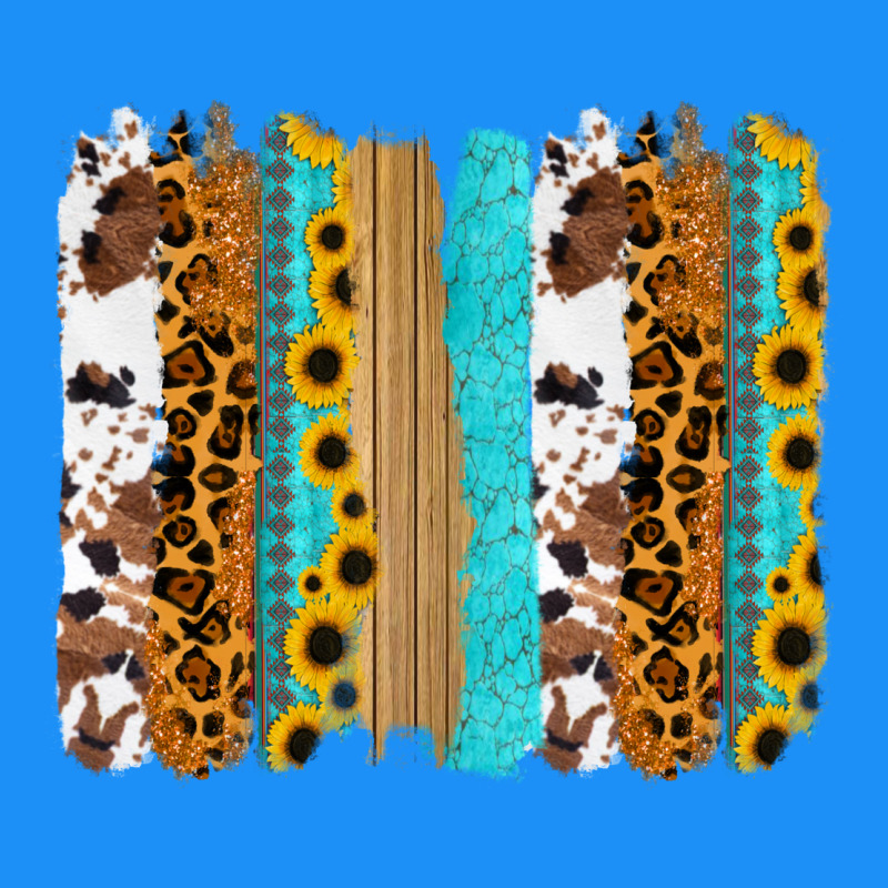 Turquoise Sunflowers Cowhide Leopard Glitter Background Classic Tee by RanaPortraitStore | Teevron