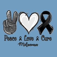 Peace Love Cure Melanoma Cancer Urban Heavy Tee | Teevron