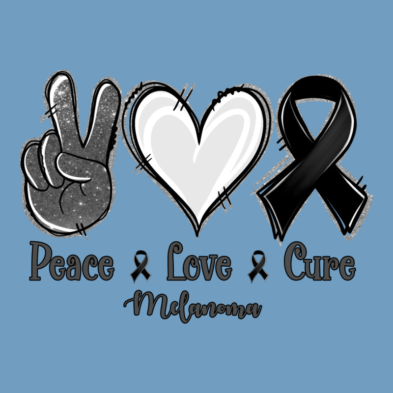 Peace Love Cure Melanoma Cancer Urban Heavy Tee by NancyCooperArtShop | Teevron