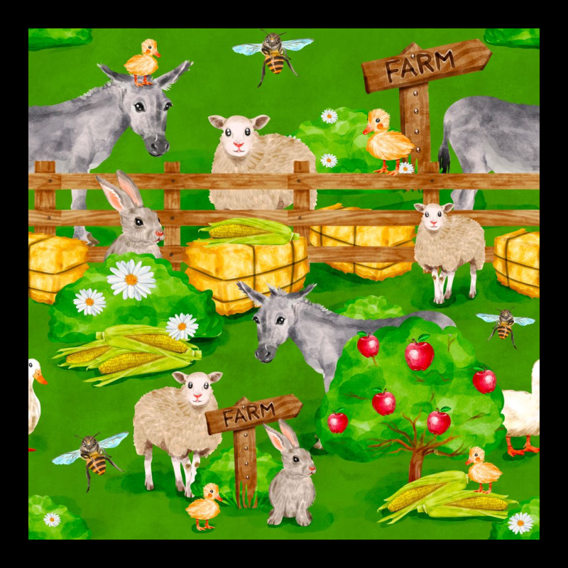 Farm Life Seamless Pattern Urban Hoodie by FaDigitalArtStudio | Teevron