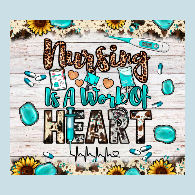 Nursing Is A Work Of Heart Ladies Tee by JahusDesignShop | Teevron