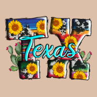 Texas Tx Serape Sunflower Cowhide Urban Heavy Tee | Teevron