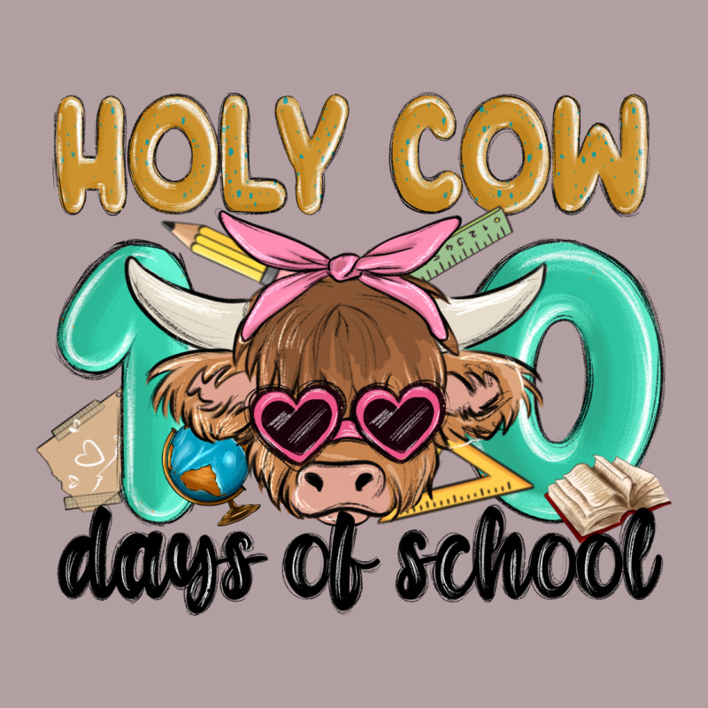 Holy Cow 100 Days Of School Vintage Hoodie by MaliasSmallBusiness | Teevron