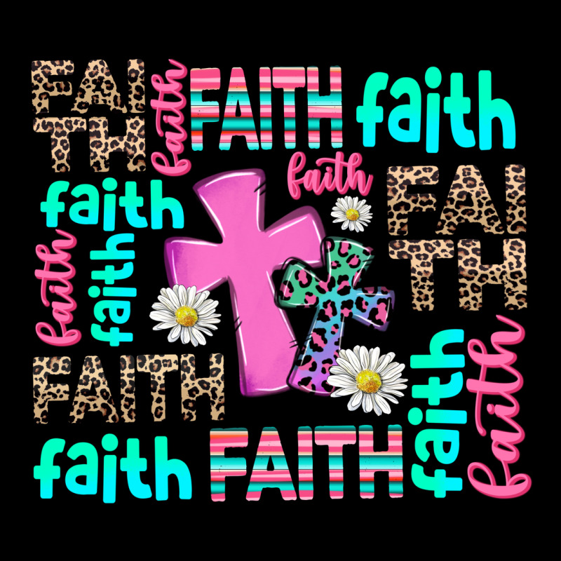 Faith With Cross Ladies Tee by AdoDesignShop | Teevron