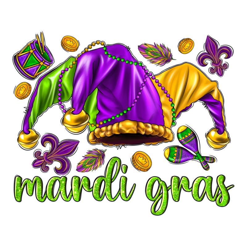 Mardi Gras With Jester Zipper Hoodie by NancyCooperArtShop | Teevron