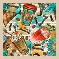 Western Indian Coffee Cups With Aztec Seamless Pattern Bbs Heavyweight Sweatshirt | Teevron