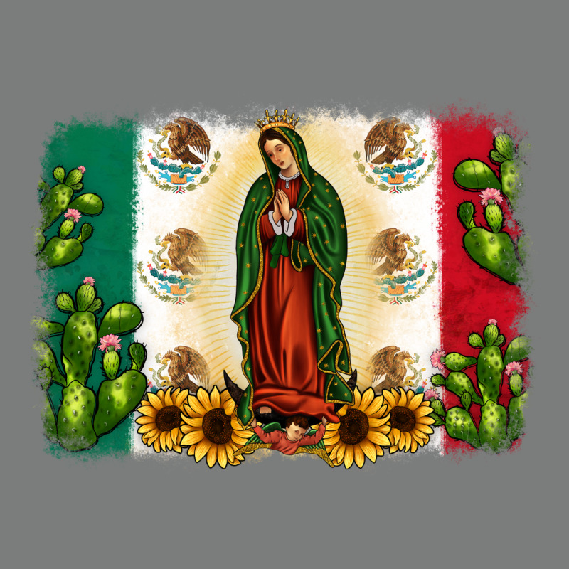 Mexican Flag Our Lady Of Guadalupe Premium Hoodie by JahusDesignShop | Teevron