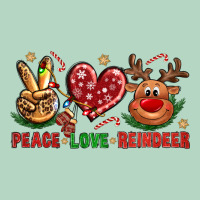 Peace Love Reindeer Christmas Classic Tee | Teevron