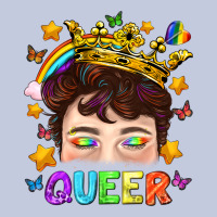 Lgbtq+ Queer Portrait With Crown And Rainbow Long Sleeve Tee | Teevron