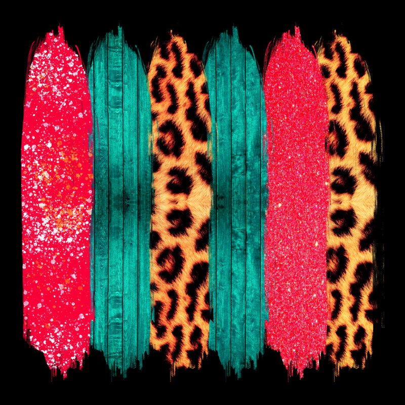 Colored Leopard And Wood Patterned Western Brush Strokes Heavy Core Tee by Bettercallsaul | Teevron