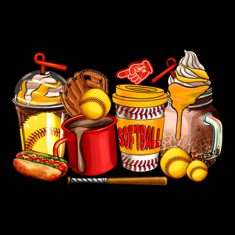 Softball Coffee Cups Heavy Core Tee by AdoDesignShop | Teevron
