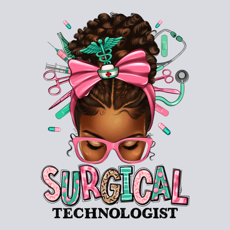 Surgical Technologist Afro Messy Bun Zipper Hoodie by texasbilliewilder | Teevron