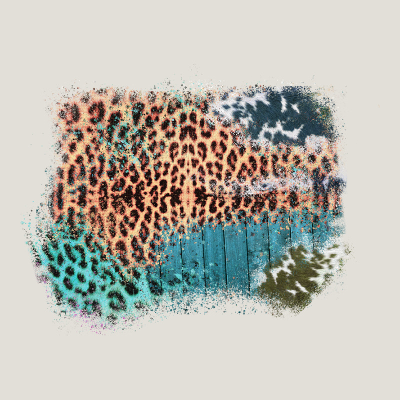 Leopard Wood Cowhide Pattern Mixed Western Frame Heavy Core Tee by Bettercallsaul | Teevron