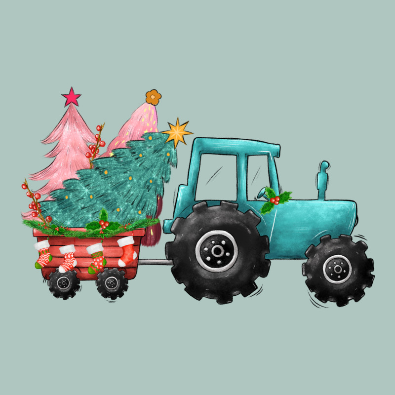 Christmas Tree Tractor Premium Sweatshirt by CowGirlArtShop | Teevron