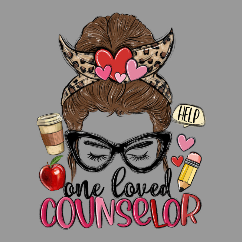 Messy Bun One Loved Counselor Vintage Hoodie by MaliasSmallBusiness | Teevron