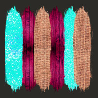 Colored Farm Life Purple Wood Jute Cyan Glitter Brush Strokes Heavy Core Tee | Teevron