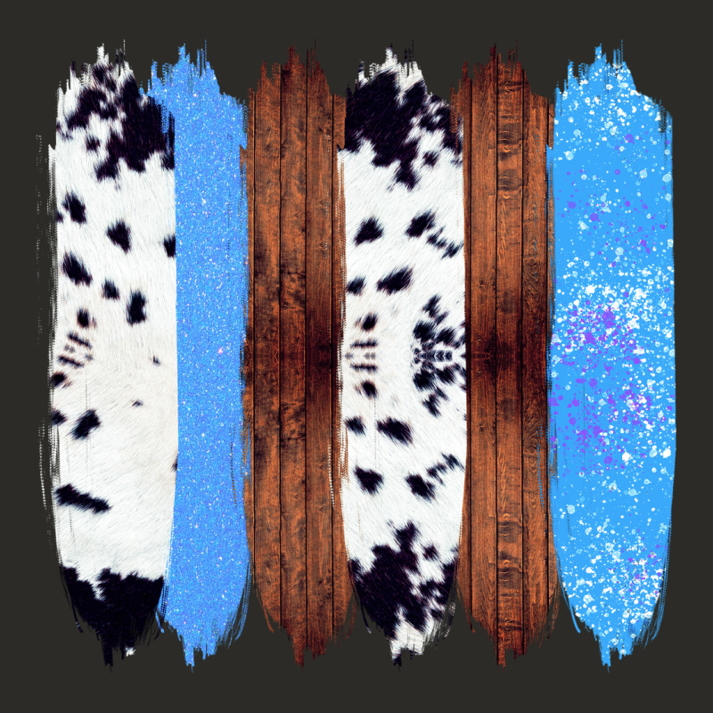 Western Farm Life Cowhide Wood Blue Glitter Brush Stroke Heavy Core Tee by Bettercallsaul | Teevron