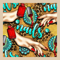 Hand And Nail Polish With Turquoise Gemstone And Leopard Seamless Patt Heavyweight Sweatshirt | Teevron