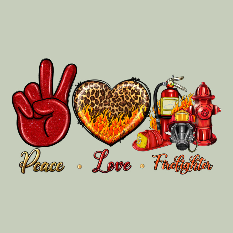 Peace Love Firefighter Classic Tee by NancyCooperArtShop | Teevron