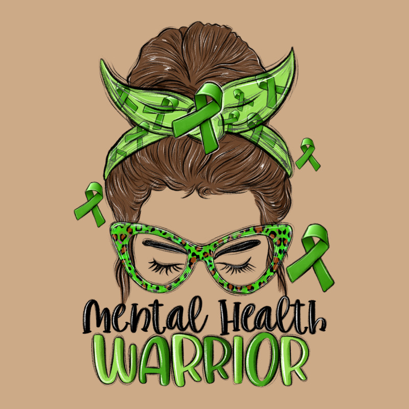 Messy Bun Mental Health Warrior Vintage Hoodie by MaliasSmallBusiness | Teevron