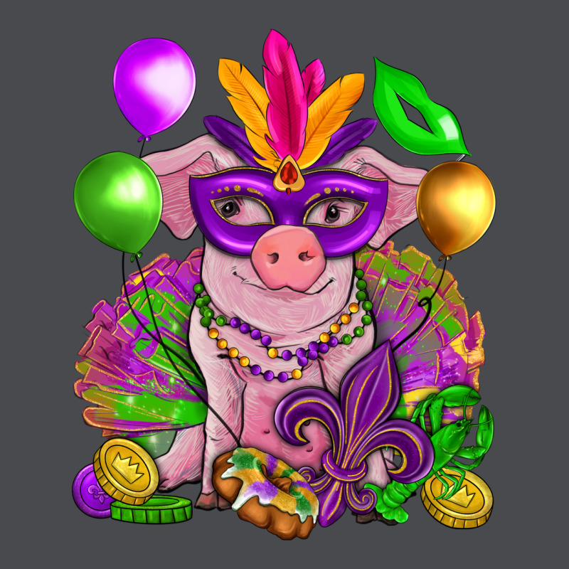 Mardi Gras Pig Zipper Hoodie by NancyCooperArtShop | Teevron
