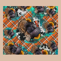 Thanksgiving Turkey Sunflower Turquoise Urban Heavy Tee | Teevron