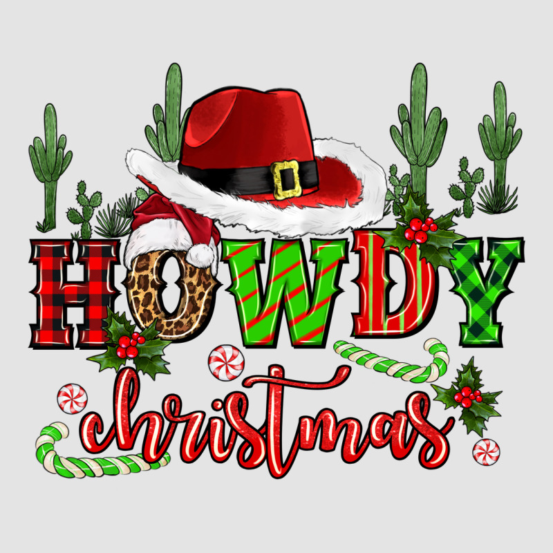 Howdy Christmas Cowboy Hat Premium Sweatshirt by CowGirlArtShop | Teevron