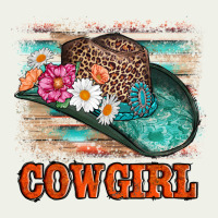 Cowgirl Hat Flowers Leopard And  Leather Urban Heavy Tee | Teevron