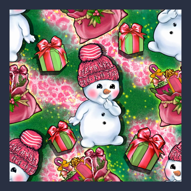 Cute Snowman And Gift Box With Leopard Seamless Pattern Bbs Heavyweight Sweatshirt by BundleAndBundleShop | Teevron