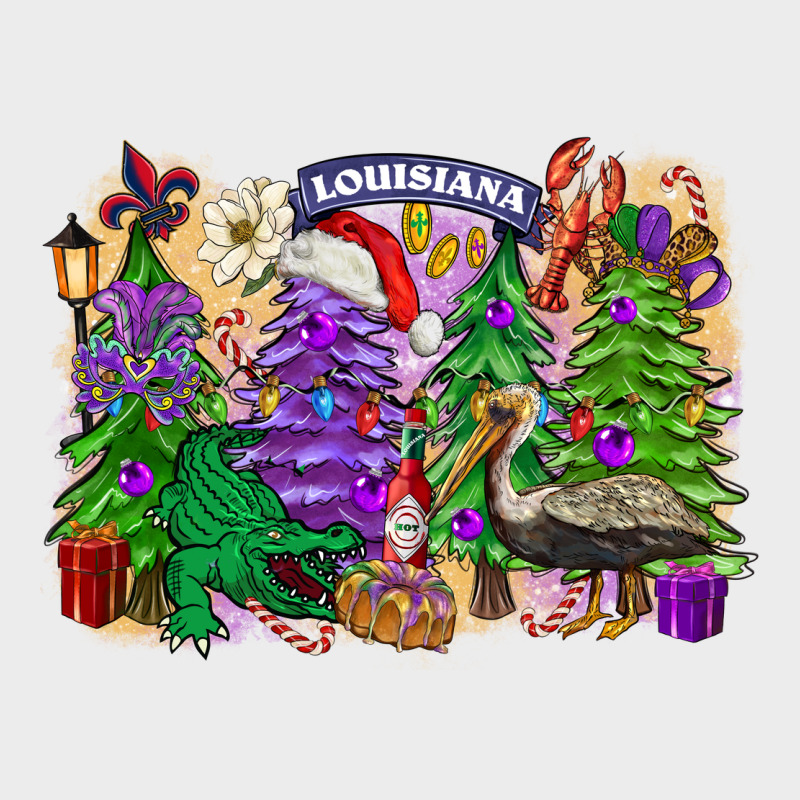Christmas Louisiana Mardi Gras Trees Urban Hoodie by FaDigitalArtStudio | Teevron