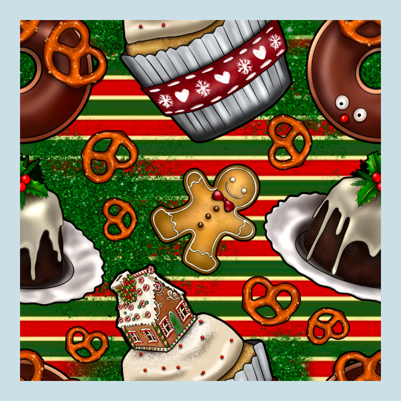 Christmas Cake Seamless Pattern Ladies Tee by BundleAndBundleShop | Teevron